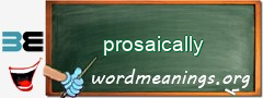 WordMeaning blackboard for prosaically
